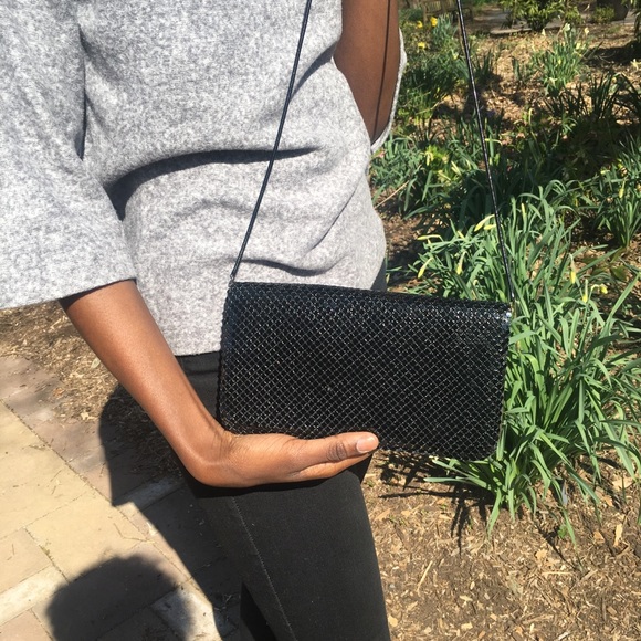 Black Sequin Purse Clutch - Picture 3 of 8